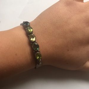 sterling silver gemstone bracelet